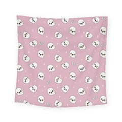 Cute Kawaii Ghost Pattern Square Tapestry (small) by Valentinaart