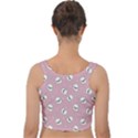 Cute Kawaii Ghost pattern Velvet Crop Top View2