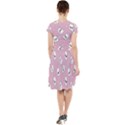 Cute Kawaii Ghost pattern Cap Sleeve Midi Dress View2