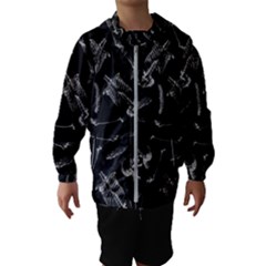 Human Skeleton Pattern - Halloween  Hooded Windbreaker (kids) by Valentinaart