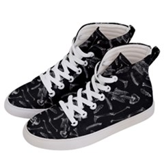 Human Skeleton Pattern - Halloween  Men s Hi-top Skate Sneakers by Valentinaart