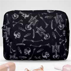 Human Skeleton Pattern - Halloween  Make Up Pouch (large)