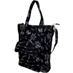 Human Skeleton Pattern - Halloween  Shoulder Tote Bag by Valentinaart