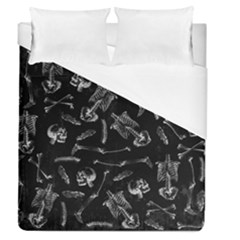 Human Skeleton Pattern - Halloween  Duvet Cover (queen Size) by Valentinaart