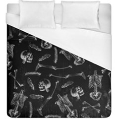 Human Skeleton Pattern - Halloween  Duvet Cover (king Size) by Valentinaart