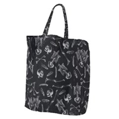 Human Skeleton Pattern - Halloween  Giant Grocery Tote by Valentinaart