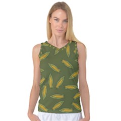 Corn Pattern Women s Basketball Tank Top by Valentinaart