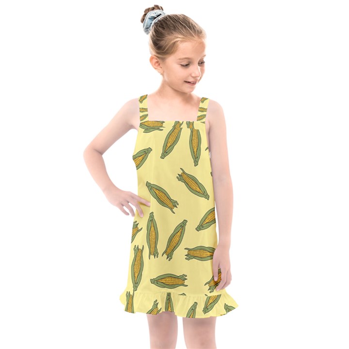 Corn pattern Kids  Overall Dress