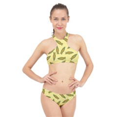 Corn Pattern High Neck Bikini Set by Valentinaart