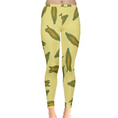 Corn Pattern Inside Out Leggings by Valentinaart