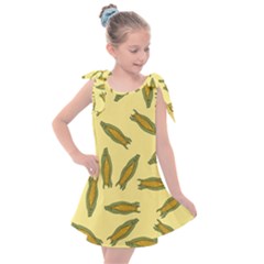 Corn Pattern Kids  Tie Up Tunic Dress