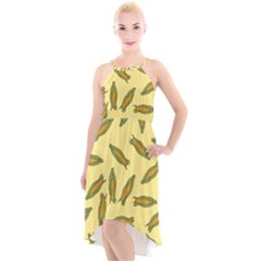 Corn Pattern High-low Halter Chiffon Dress  by Valentinaart