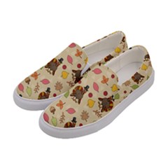 Thanksgiving Turkey Pattern Women s Canvas Slip Ons by Valentinaart