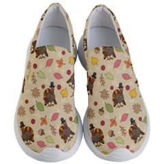 Thanksgiving Turkey Pattern Women s Lightweight Slip Ons by Valentinaart