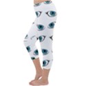 Blue eyes pattern Capri Winter Leggings  View2