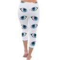 Blue eyes pattern Capri Winter Leggings  View4