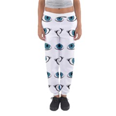 Blue Eyes Pattern Women s Jogger Sweatpants by Valentinaart