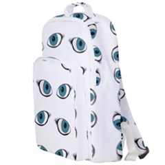 Blue Eyes Pattern Double Compartment Backpack