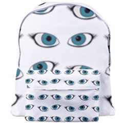 Blue Eyes Pattern Giant Full Print Backpack by Valentinaart