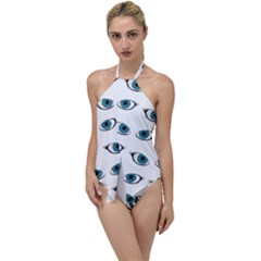 Blue Eyes Pattern Go With The Flow One Piece Swimsuit