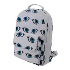 Blue Eyes Pattern Flap Pocket Backpack (large)