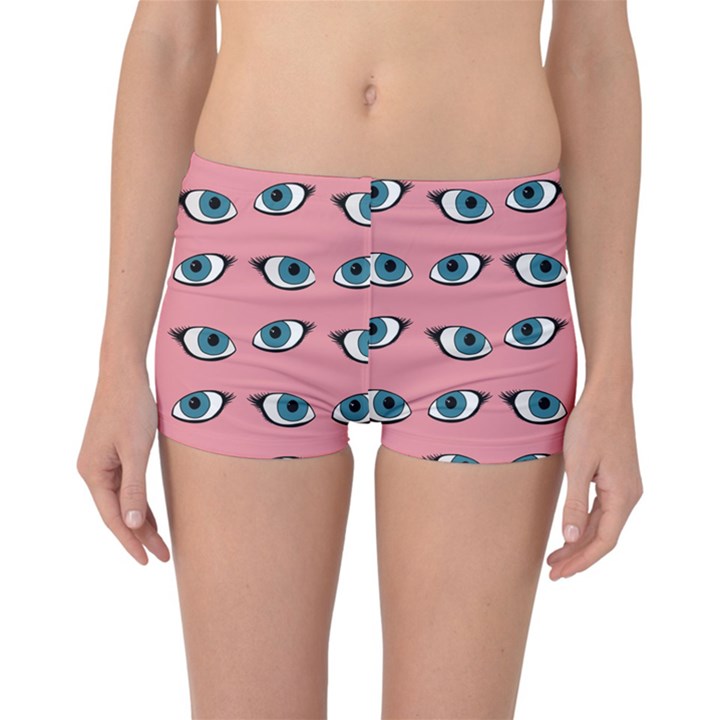 Blue eyes pattern Reversible Boyleg Bikini Bottoms