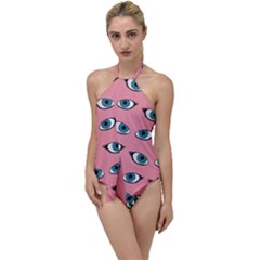 Blue Eyes Pattern Go With The Flow One Piece Swimsuit