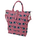 Blue eyes pattern Buckle Top Tote Bag View1