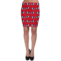 Blue Eyes Pattern Bodycon Skirt by Valentinaart