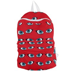 Blue Eyes Pattern Foldable Lightweight Backpack by Valentinaart