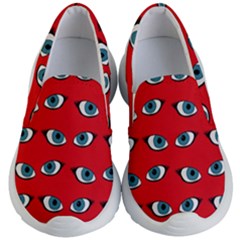 Blue Eyes Pattern Kid s Lightweight Slip Ons by Valentinaart