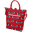 Blue eyes pattern Buckle Top Tote Bag View2