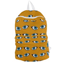 Blue Eyes Pattern Foldable Lightweight Backpack by Valentinaart