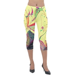 Santa Cruz Lightweight Velour Capri Leggings 