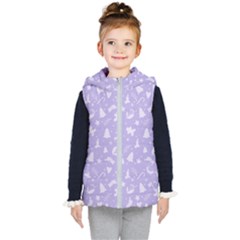 Christmas Pattern Kid s Hooded Puffer Vest by Valentinaart