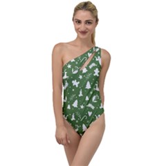 Christmas Pattern To One Side Swimsuit by Valentinaart