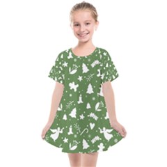 Christmas Pattern Kids  Smock Dress by Valentinaart