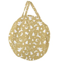 Christmas Pattern Giant Round Zipper Tote