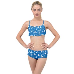 Christmas Pattern Layered Top Bikini Set