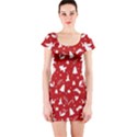 Christmas pattern Short Sleeve Bodycon Dress View1