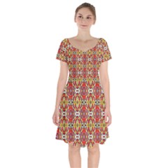 New Stuff-8 Short Sleeve Bardot Dress by ArtworkByPatrick