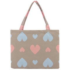 Hearts Heart Love Romantic Brown Mini Tote Bag by Sapixe