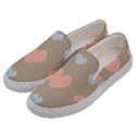 Hearts Heart Love Romantic Brown Men s Canvas Slip Ons View2