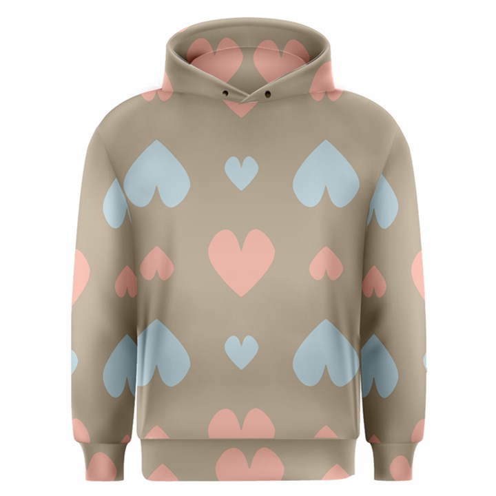 Hearts Heart Love Romantic Brown Men s Overhead Hoodie