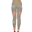 Hearts Heart Love Romantic Brown Inside Out Leggings View2