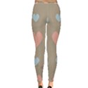 Hearts Heart Love Romantic Brown Inside Out Leggings View4