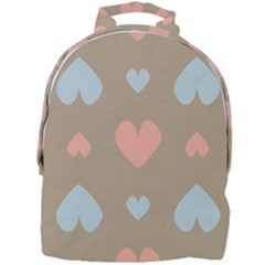 Hearts Heart Love Romantic Brown Mini Full Print Backpack