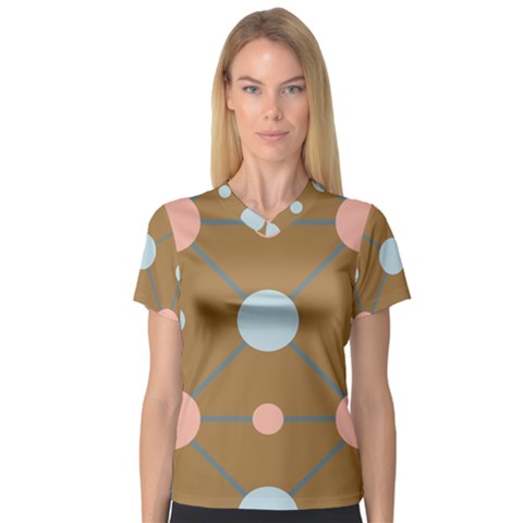 Planets Planet Around Rounds V-neck Sport Mesh Tee by Sapixe