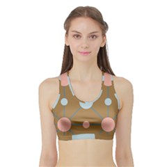 Planets Planet Around Rounds Sports Bra With Border by Sapixe