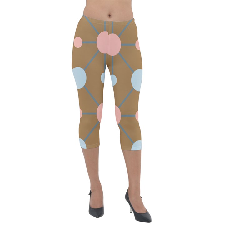 Planets Planet Around Rounds Lightweight Velour Capri Leggings 